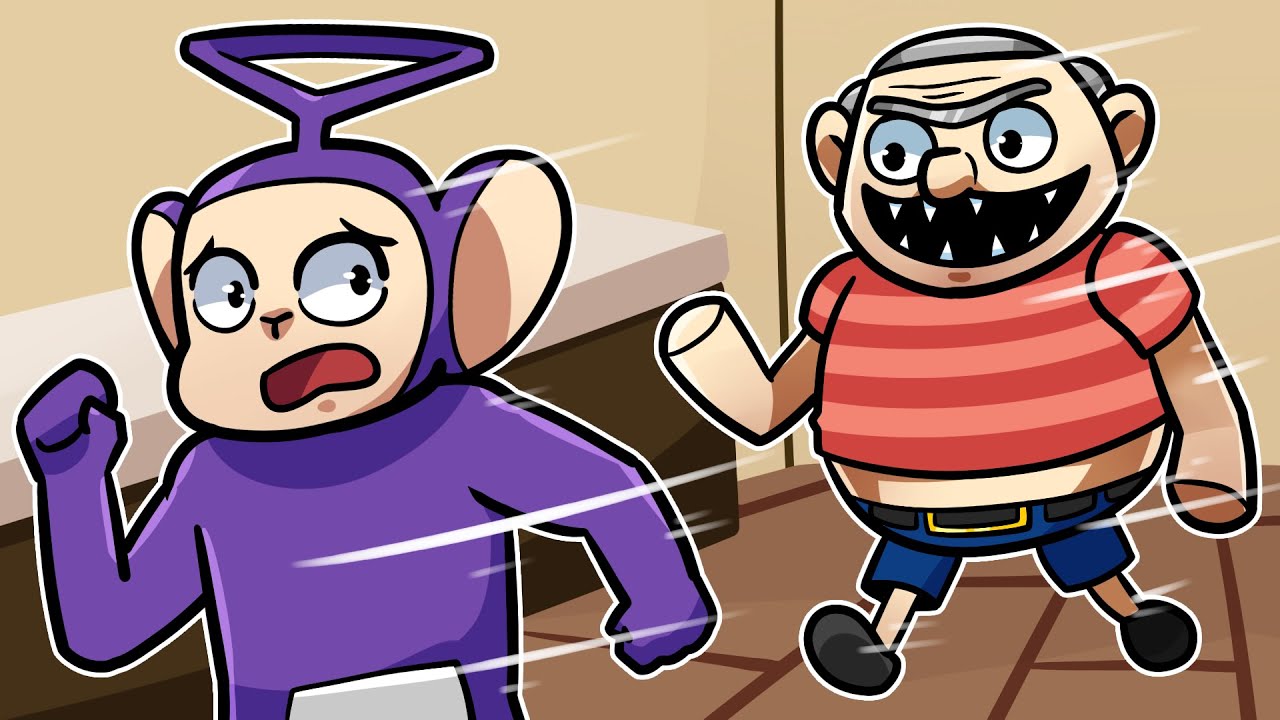 ESCAPE FROM EVIL STEPDAD! | Tinky Winky Plays: Roblox Escape Evil Stepdad