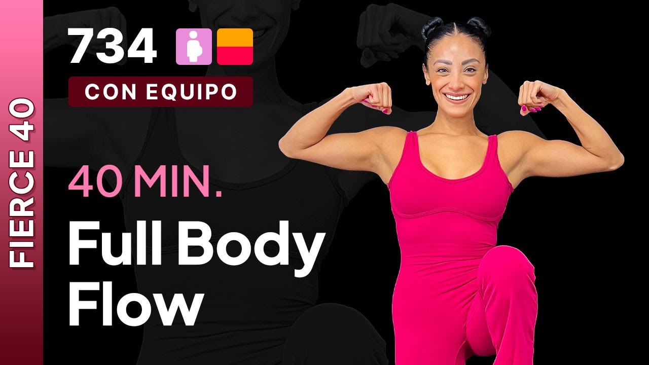 Día 10 Fierce-40 | Rutina de cuerpo completo con mancuernas | Cardio sin impacto | Rutina en casa
