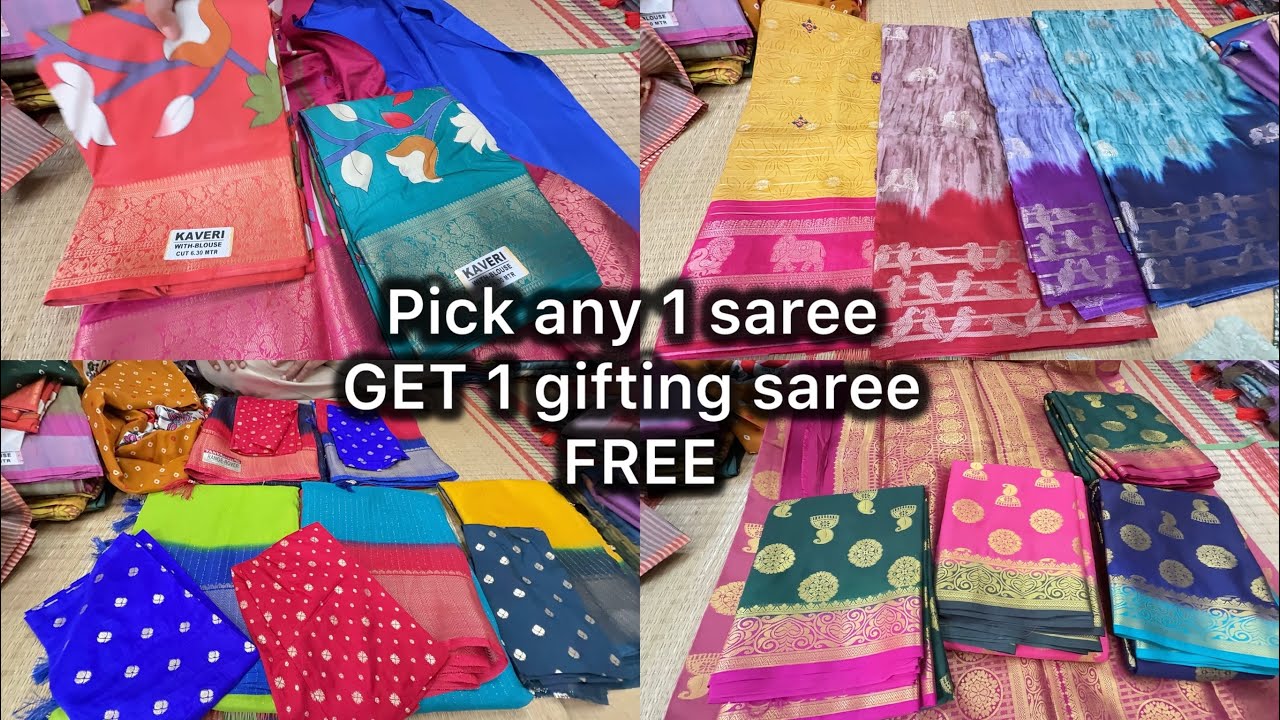 Bangalore saree’s Ugadi festival sales pick any saree’s get 1gifting saree’s FREE courier available 
