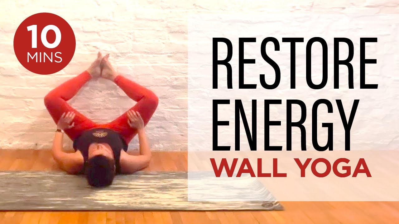 10 Minute Wall Yoga Practice | Restore Energy After a Busy Day at Work