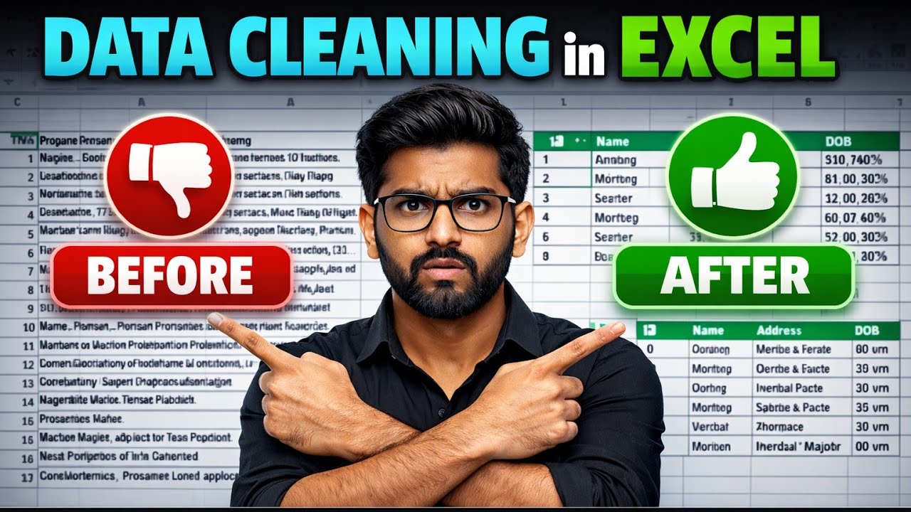 How to Fix Dirty Excel Data (Real Office Cleaning Method)