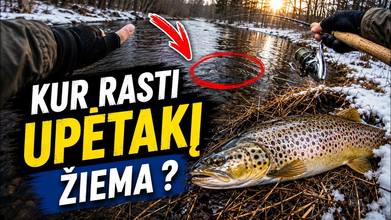 Upėtakių žvejyba žiema. Kokius upės ruožus renkasi upėtakis ?