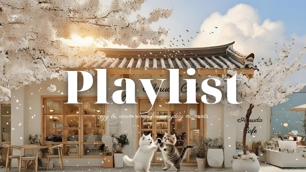 👉 Уютное Весеннее Кафе 🌸 | Ханок и Сакура, Приятный Поп | Study · Work · Relax