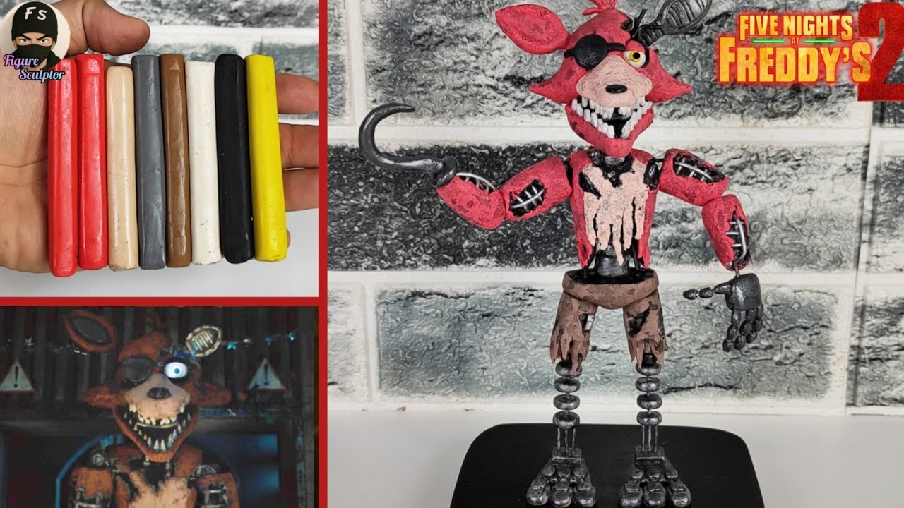 Как сделать увядшую лисичку 🦊🪝 из пластика || Five Nights At Freddy's 2 🍕 || Скульптор фигурок 🖌️