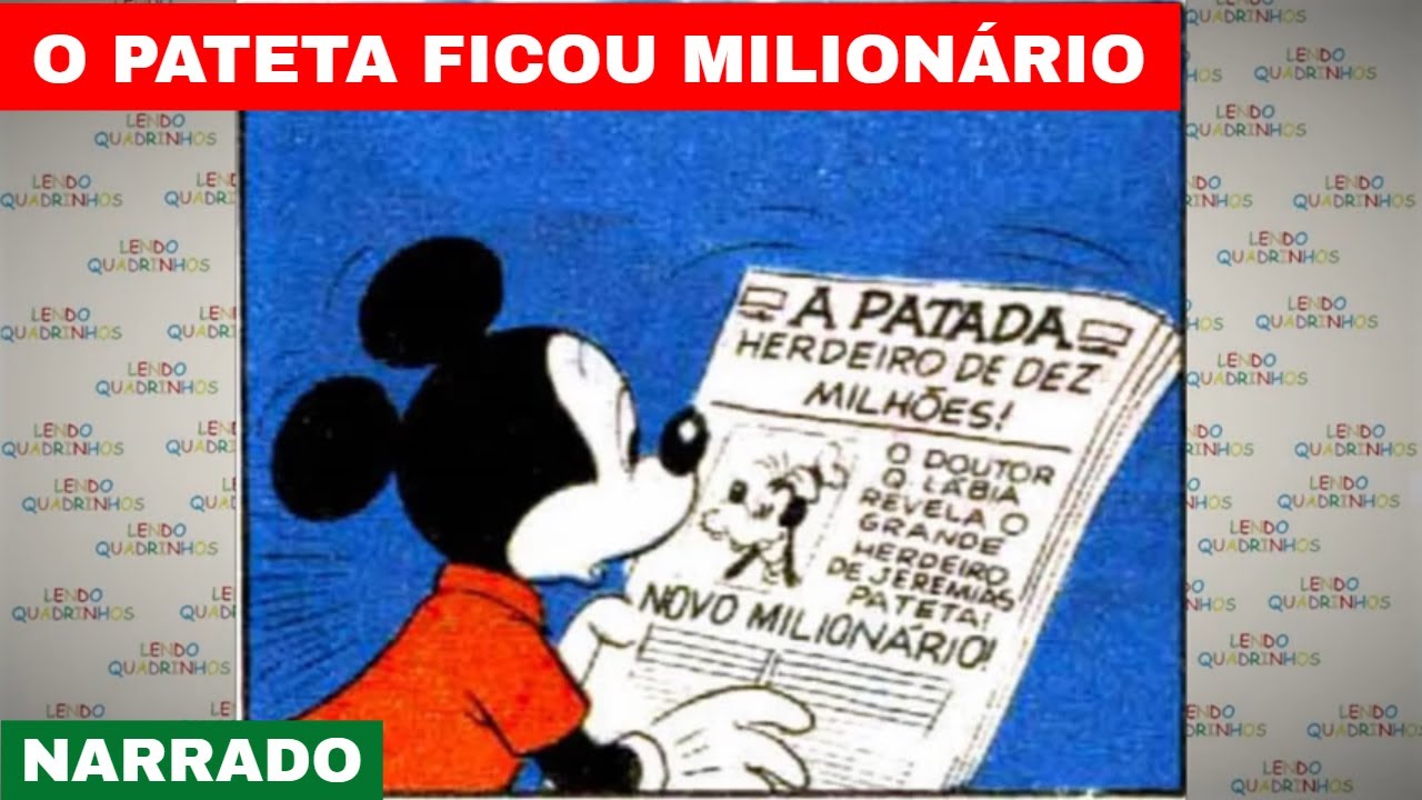 Um milionário Pateta | História em quadrinhos narrada