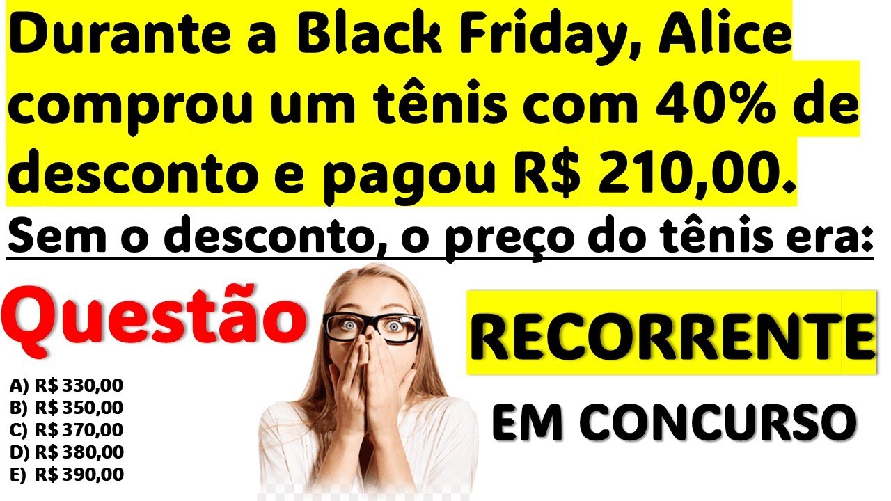 Questão IMPERDÍVEL de PORCENTAGEM | MATEMÁTICA BÁSICA
