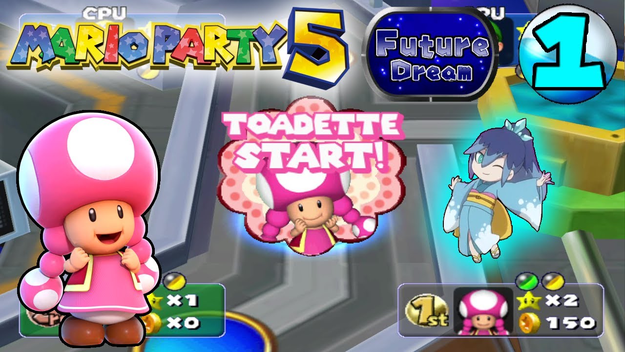 Mario Party 5 - Toadette VS Luigi VS Yoshi VS Wario - Future Dream | [LSF]Chaz