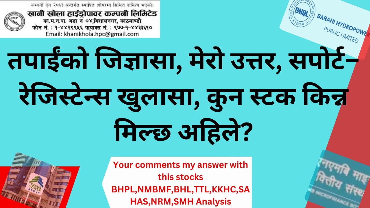 सपोर्ट&ndash;रेजिस्टेन्स खुलासा |Comments and Answer |BHPL, , BHL, TTL, KKHC Stock analysis|#stockmarket |