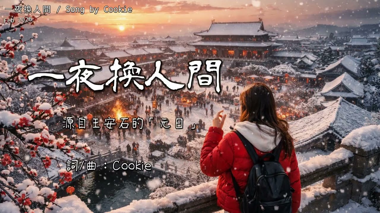 🎵【古詩新唱】《一夜换人间》現代流行 | 守岁到元日，擴展自王安石「元日」| 一束晨光寫下新的開始