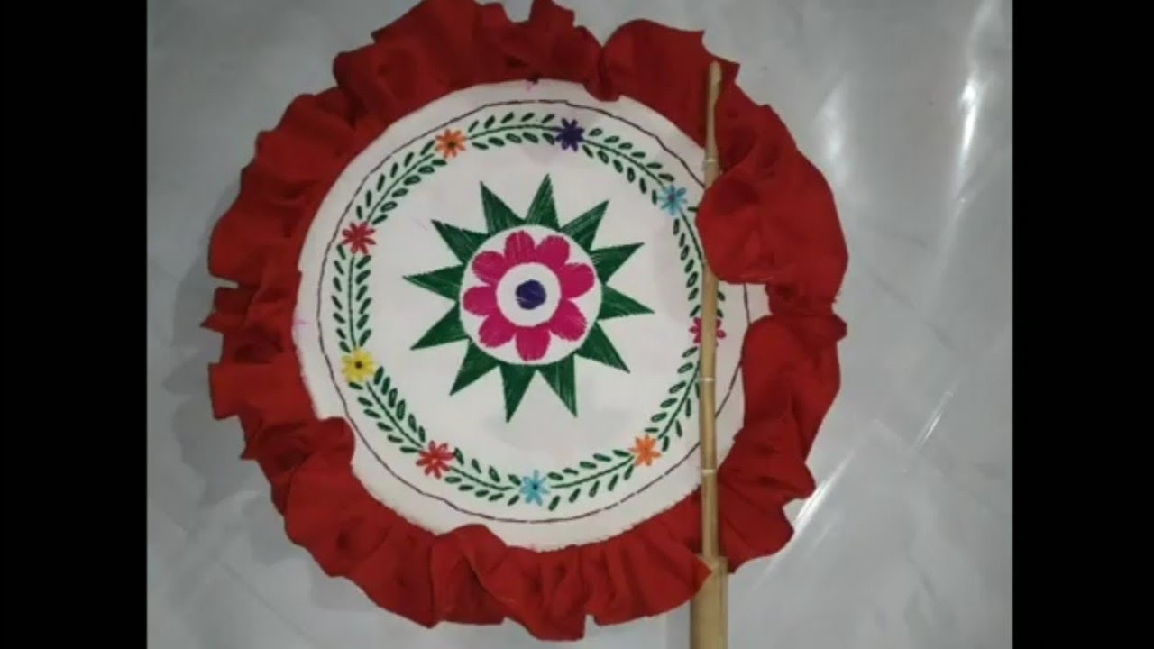 ঘরের তৈরি হাত পাখা--How to make home-made hand fan.