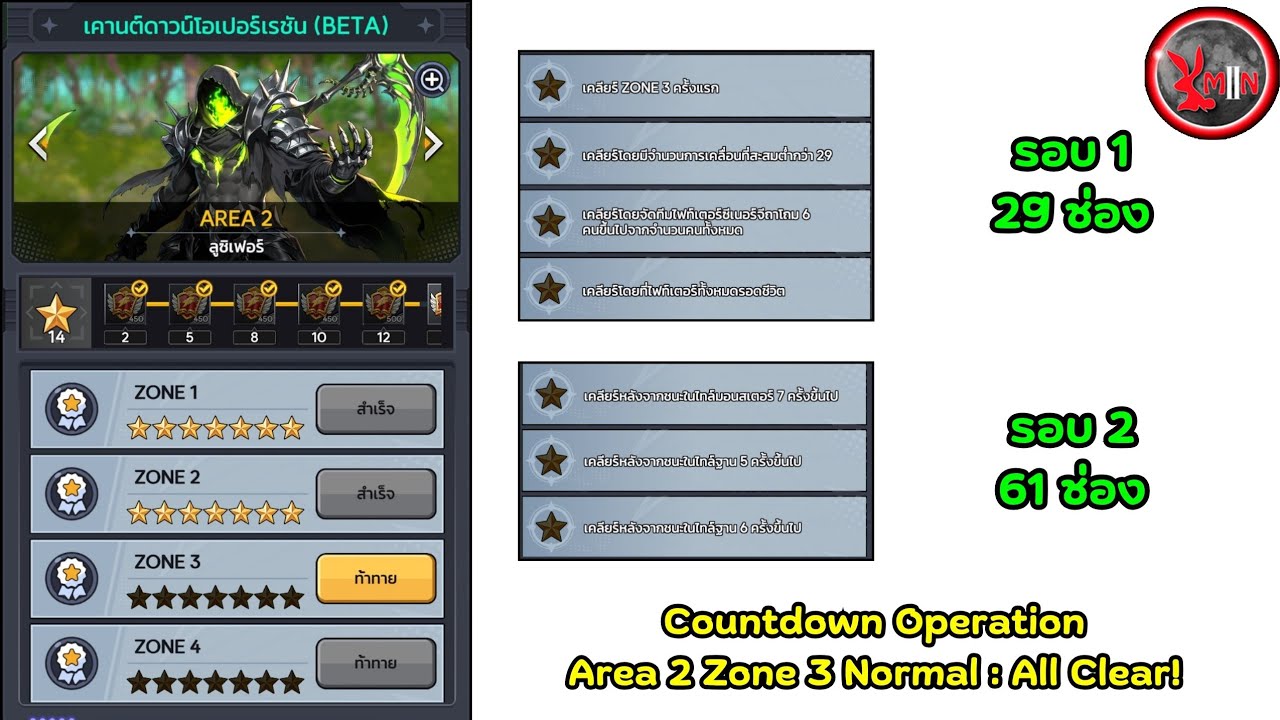 The King of Fighters AFK - Countdown Operation Area2 Zone3 Normal : All Clear! [TH]