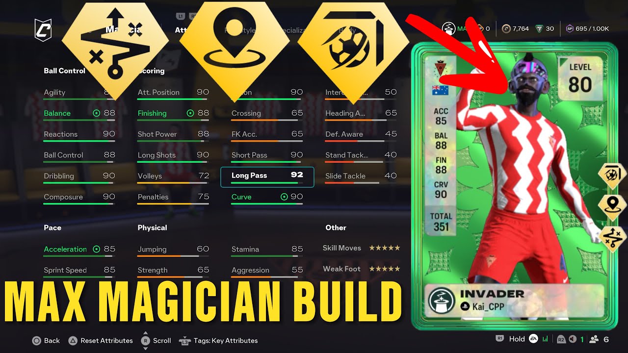 NEW* MAX LEVEL 80 MAGICIAN CAM BUILD ! Pro Clubs FC 26 ! 
