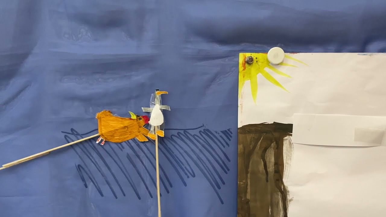 Lahme Ente, blindes Huhn (nach der Geschichte von Ulrich Hub)