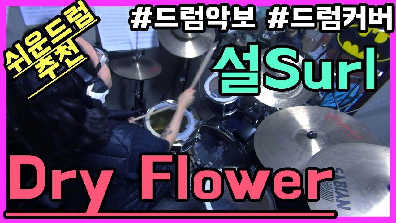 surl설 dryflower 드럼 드럼연주 드럼커버 드럼악보 인디 한국락 쉬운드럼 ㅣ드럼치는정민