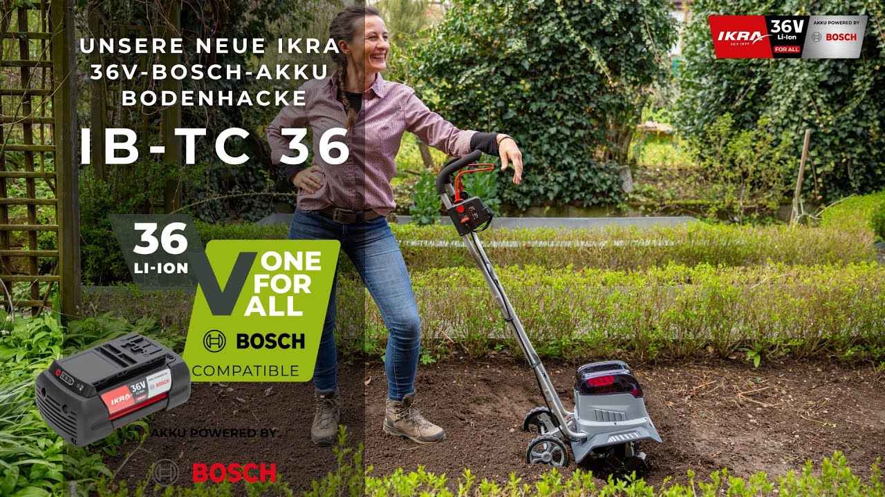 Ikra 36V-Bosch Akku Bodenhacke