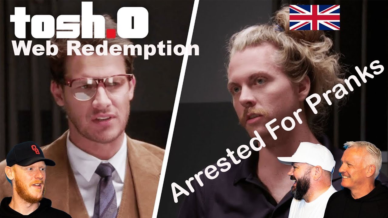 Tosh.O Web Redemption - Arrested for Pranks REACTION!! | OFFICE BLOKES REACT!!