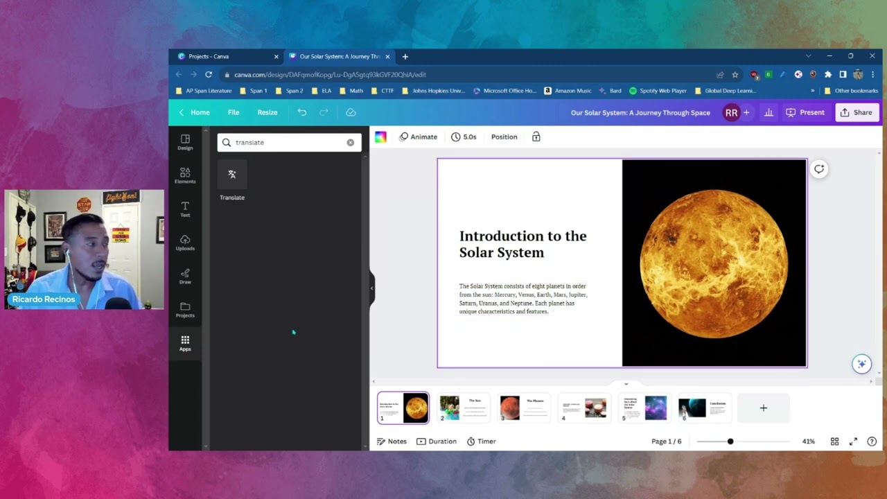 CANVA - Using Translate Design to Translate your Designs in over 100 Langauges
