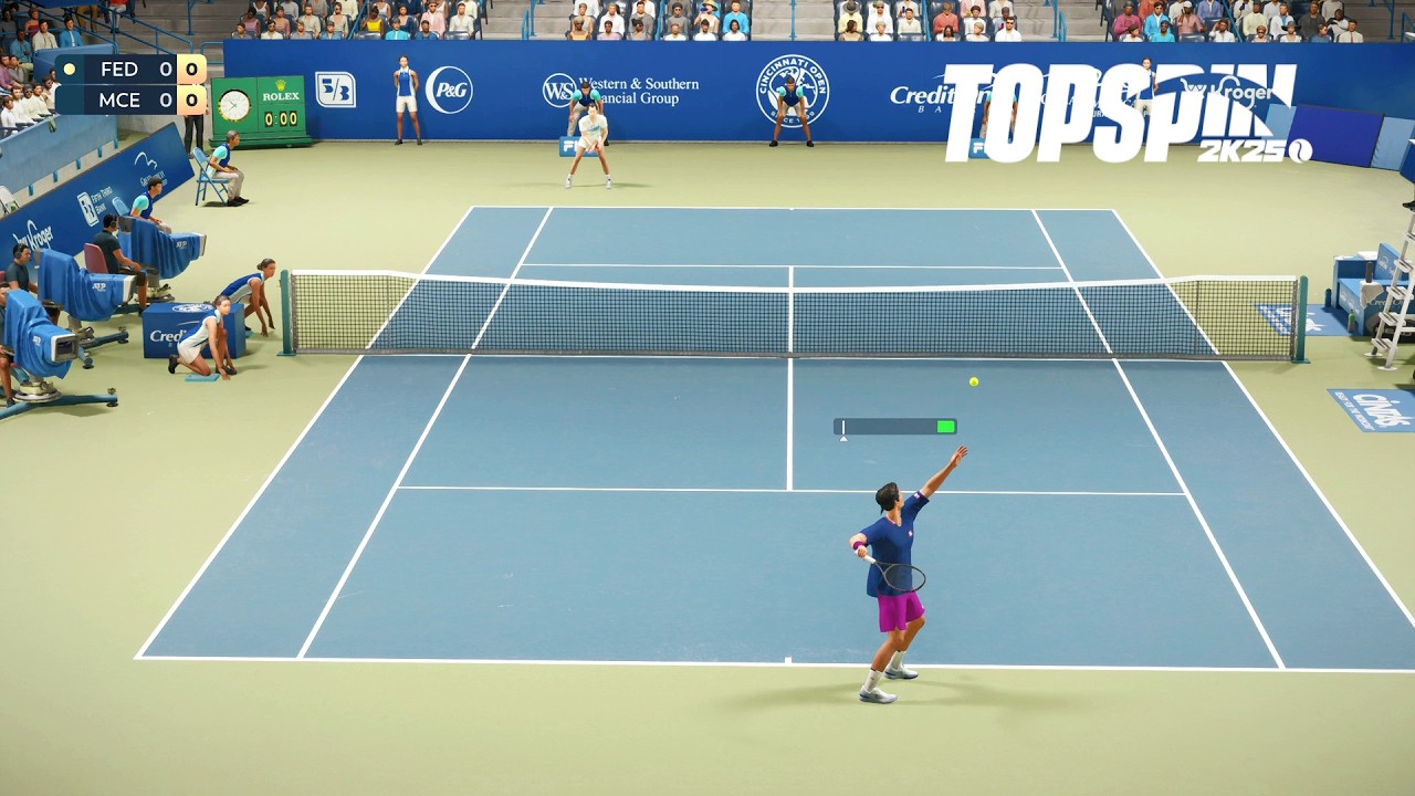 Top Spin 2K25 - Roger Federer Vs John McEnroe I Cincinnati Masters I Legend AI (PS5)