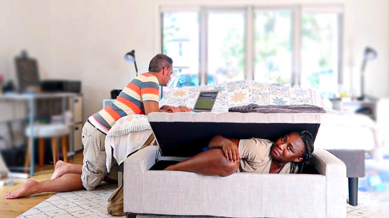 HE DIDN'T KNOW I WAS HOME PRANK!!!