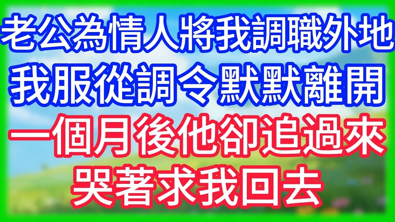 【爽文】老公為情人將我調職外地,我服從調令默默離開,一個月後他卻追過來，哭著求我回去