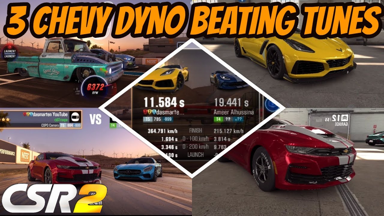 CSR 2 | 3 CHEVY DYNO BEATING TUNES | Win Every Live Race & Make Fast Money