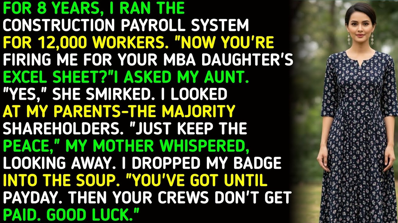 FOR 8 YEARS, I RAN THE CONSTRUCTION PAYROLL SYSTEM FOR 12,000 WORKERS. 