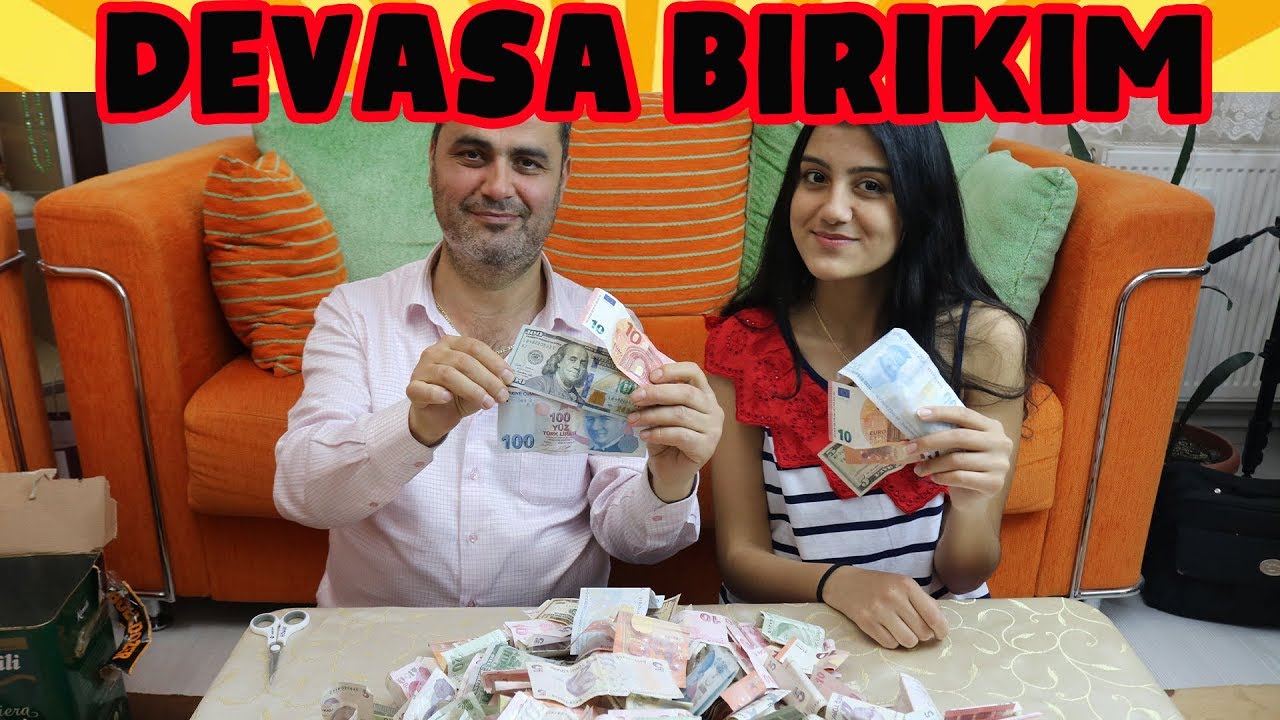 DEVASA KUMBARA AÇMA (BABAMIN 5 YILLIK DEVASA KUMBARASINI PATLATTIK) DÖVİZ DOLAR EURO BİRİKİMİ