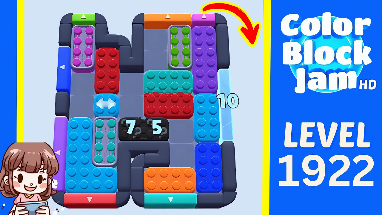 Color Block Jam Level 1014 (1922) Solution Walkthrough