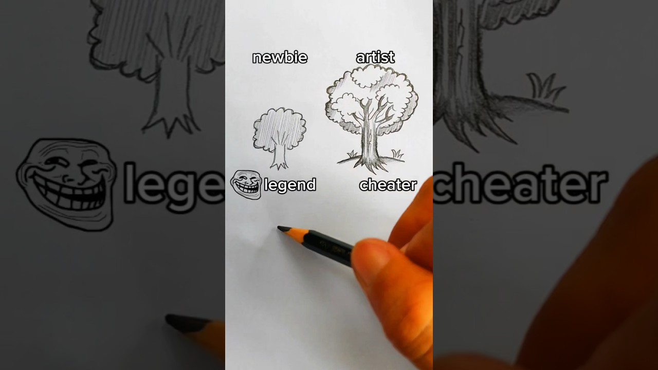 How to draw a tree by level #art #drawing #speedart #sketch #howtodraw #drawingtutorial
