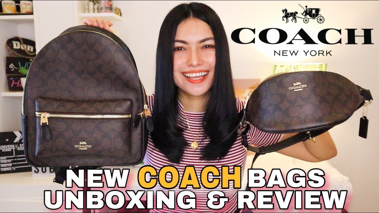 UNBOXING NEW COACH CHARLIE BACKPACK & BELT BAG + REVIEW & TRY ON (Philippines) | Tinmay Arcenas ❤️