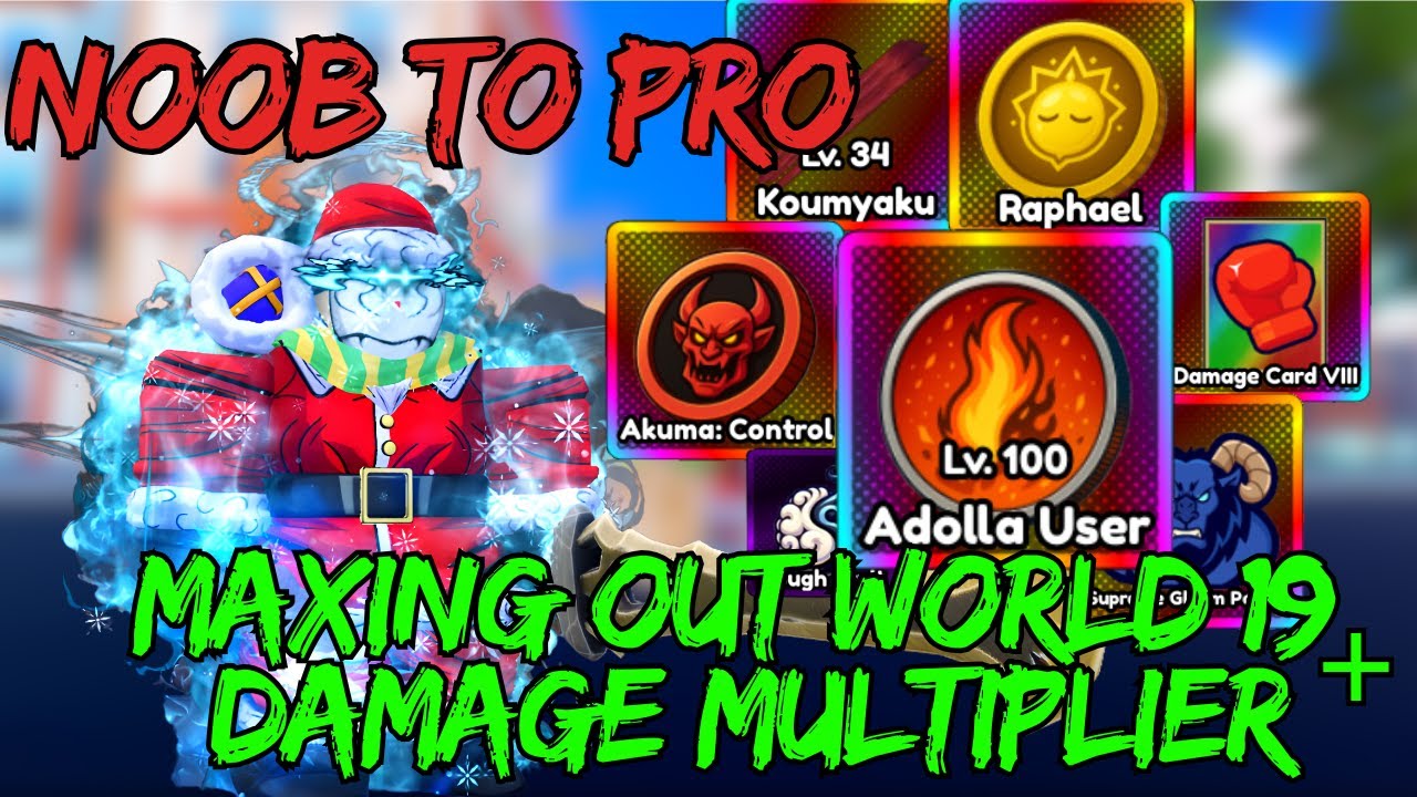 Maxing out WORLD 19 and I achieved to max out my DAMAGE MULTIPLIER in Anime eternal (Noob to pro 11)