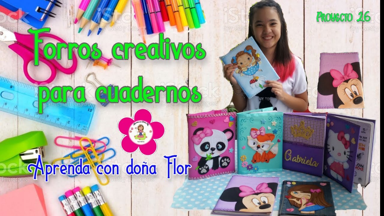 Forros creativos para cuadernos +Moldes gratis, DIY