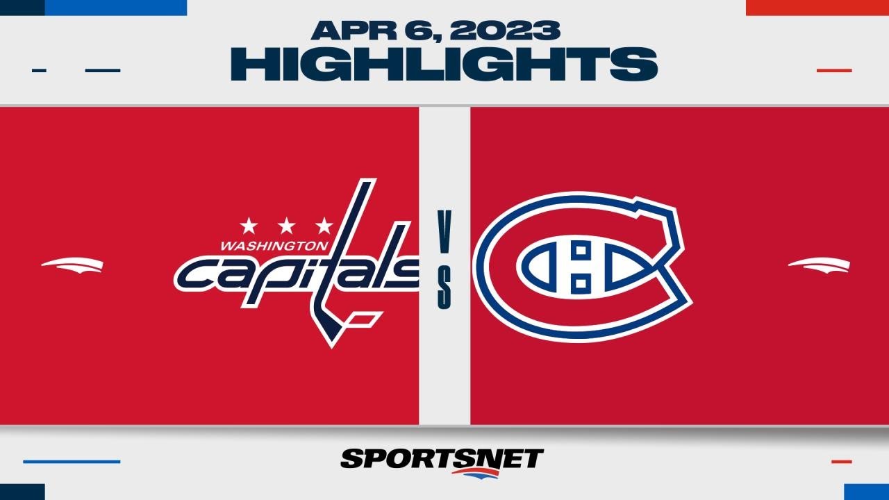 NHL Highlights | Capitals vs. Canadiens - April 6, 2023