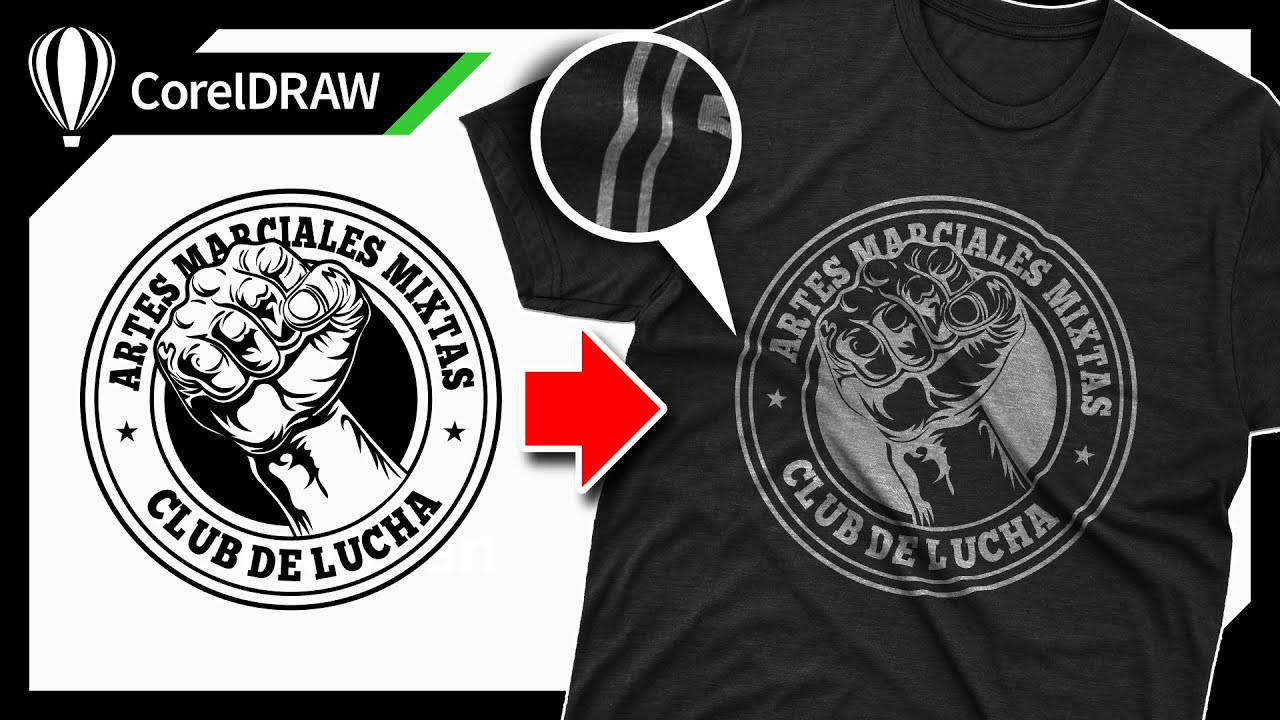 Cómo plasmar tu LOGO de forma REALISTA en una 👕 CAMISETA / PLAYERA! en CorelDRAW 2022 / 🥼 en ESPAÑOL