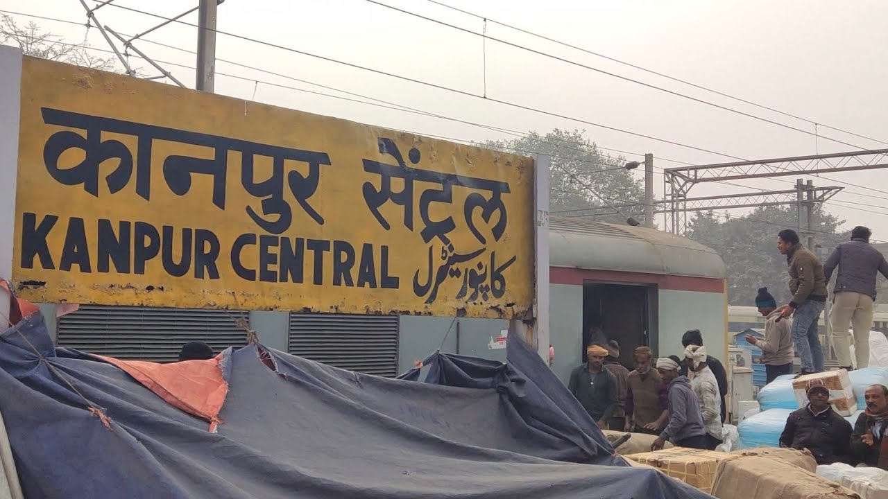 Arriving Kanpur Central railway station _ Uttarpradesh 4K.