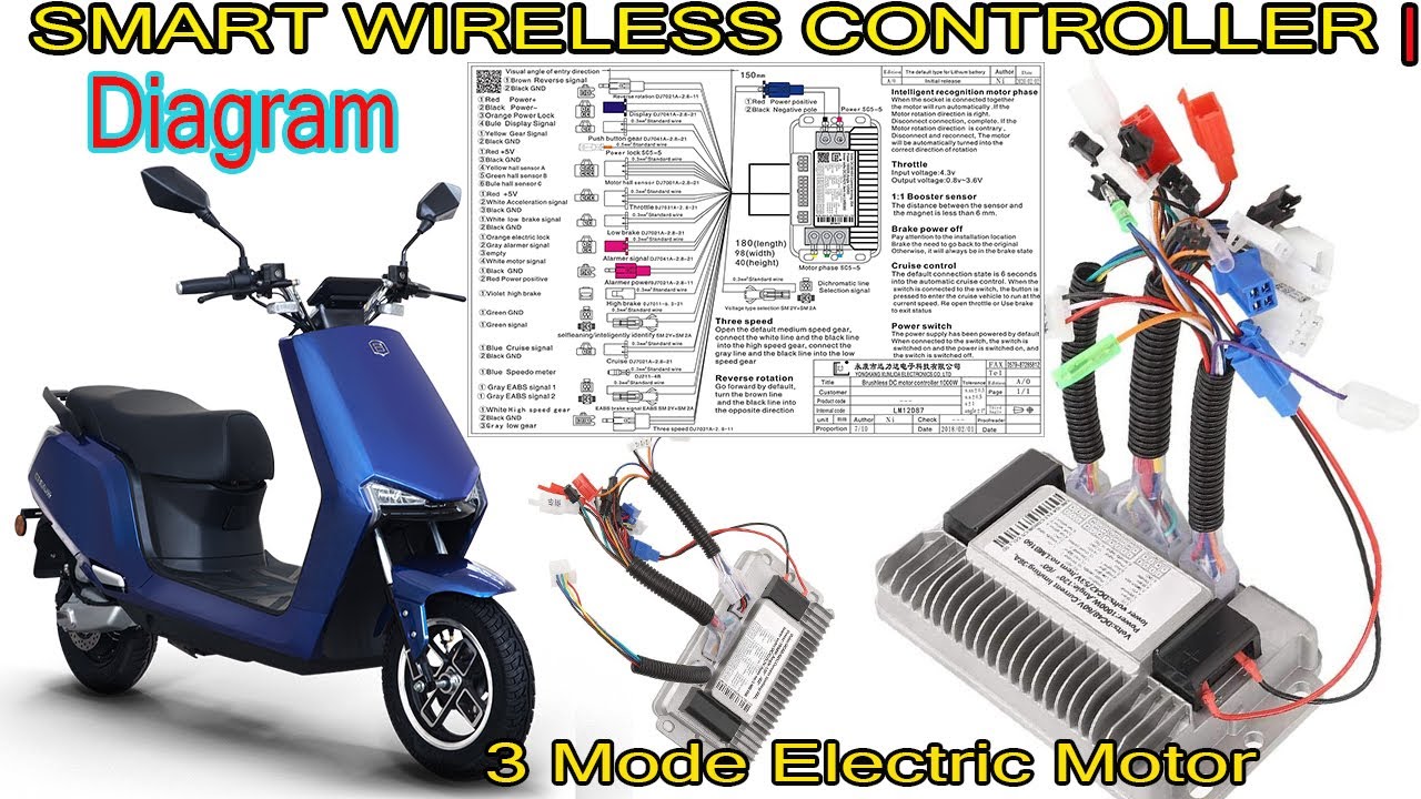 48v60v72v SMART WIRELESS CONTROLLER | 3 Mode Electric Motor Controller |Electric ScootWiring Diagram