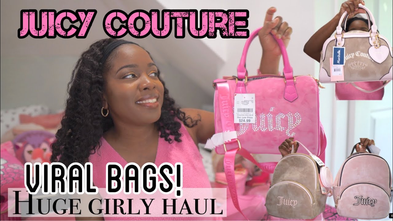 VIRAL JUICY COUTURE BAGS FOUND! HAUL FROM BURLINGTON, TJ MAXX, MARSHALLS & FIVE BELOW