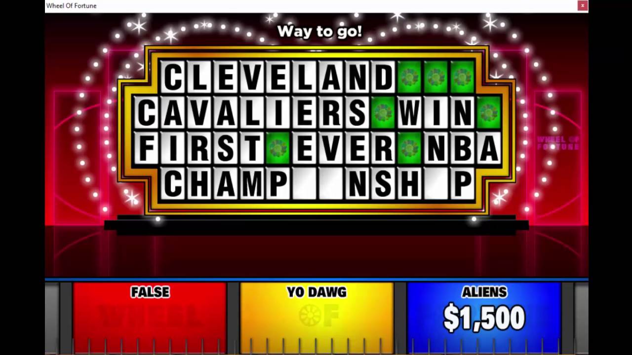BigJon's Wheel of Fortune Final Pilot