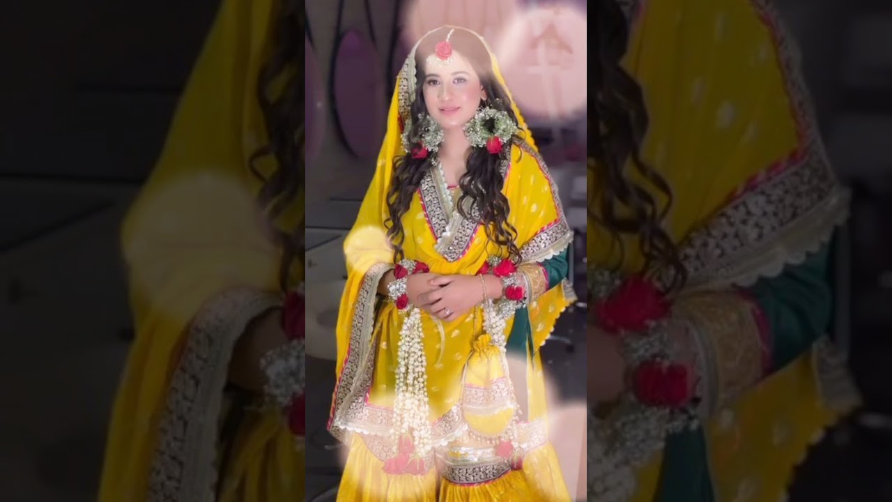 Haldi ceremony outfit for bride #trending #dress #ceremony #ytshorts #2024