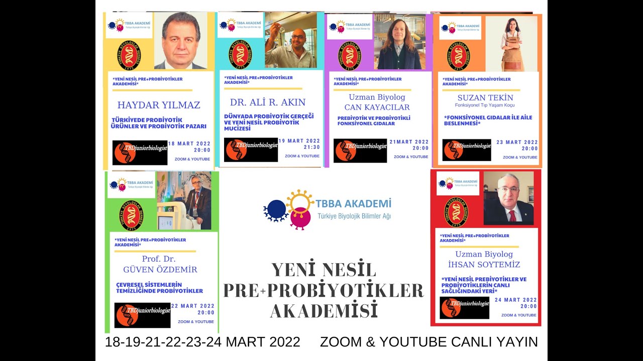 18.03.2022 PRE-PROBİYOTİKLER AKADEMİSİ -1. DERS SN. HAYDAR YILMAZ TÜRKİYE'DE PROBİYOTİK ÜRÜNLER