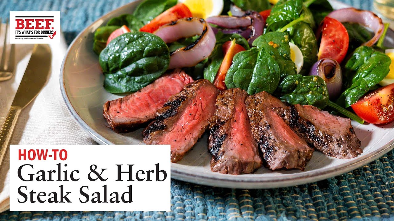 How to Make a Delicious Garlic & Herb Steak Salad