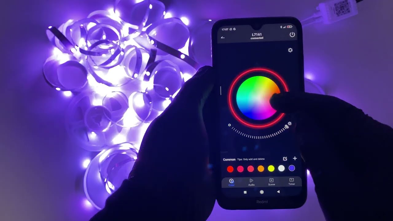 Prezentacja taśmy LED RGB 5050 Bluetooth + Pilot + Aplikacja