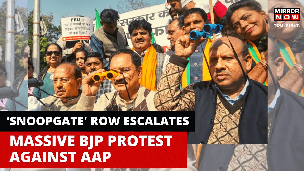 Delhi BJP Workers Stage Protest Against AAP's 'Feedback Unit' |BJP Chief Detained| Snoopgate Scandal