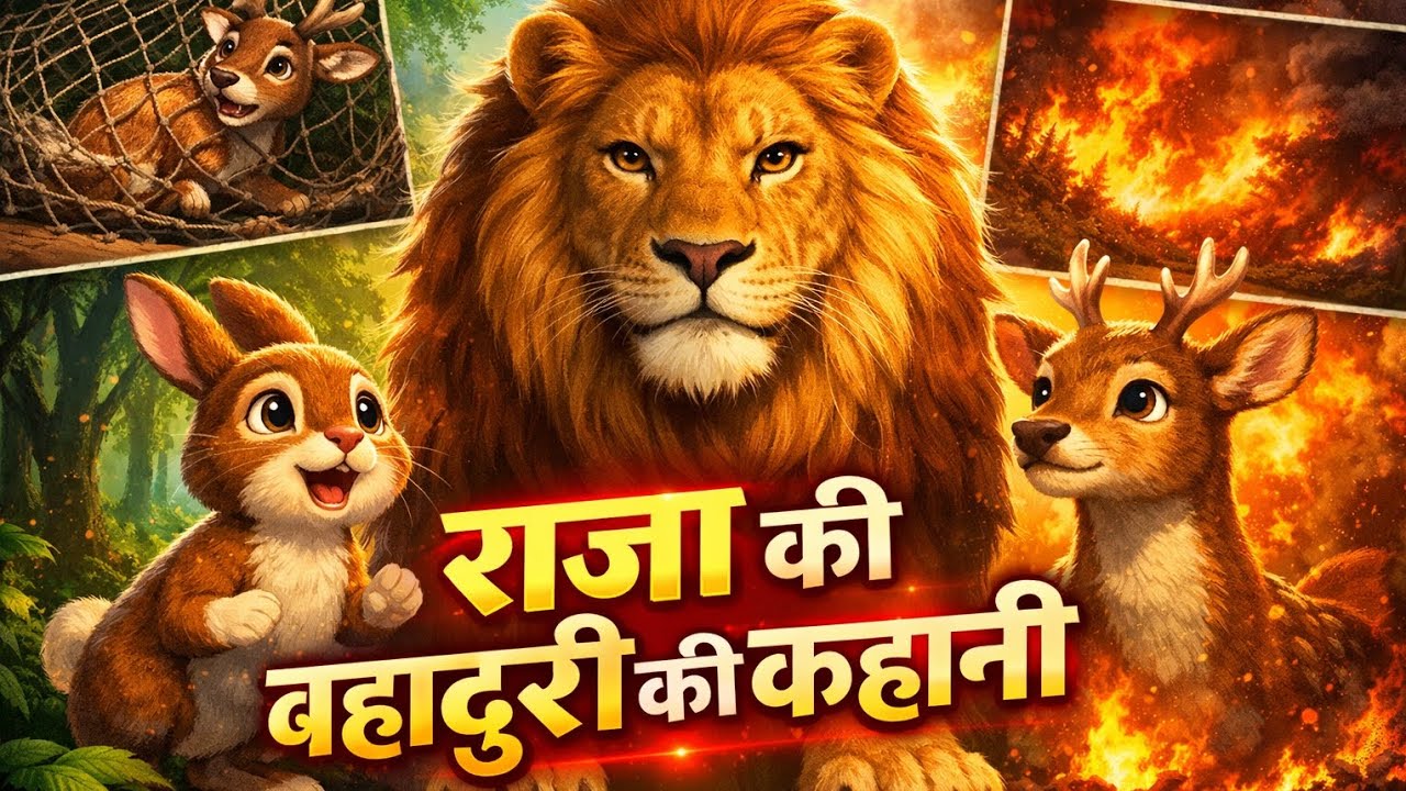 The Brave King Lion 🦁 | Who Is the True King? | Moral Story for Kids | Jungle Story