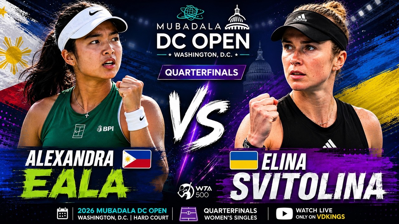 🔴TENNIS LIVE | ALEXANDRA EALA vs ELINA SVITOLINA &bull; Mubadala DC Open 2026 &bull; Tennis Watchalong