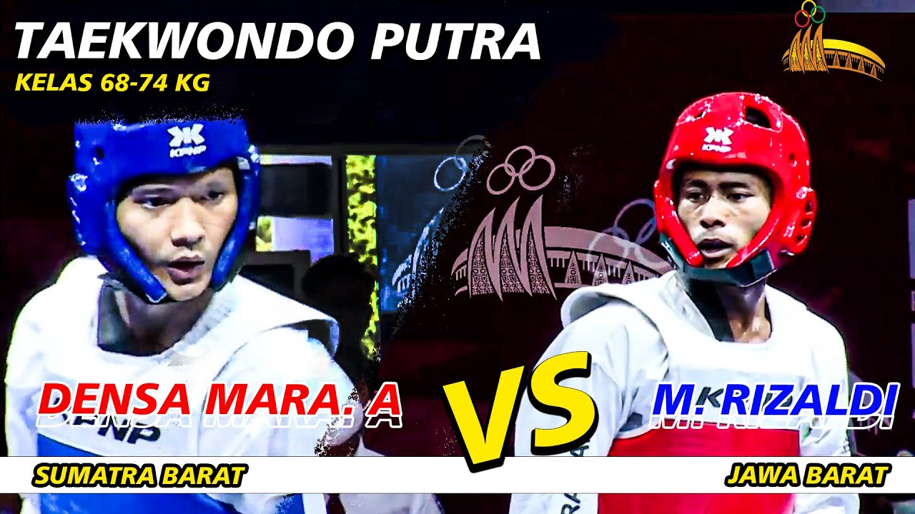 PON Taekwondo Papua - Jabar vs Sumbar (U 74 Kg Putra)