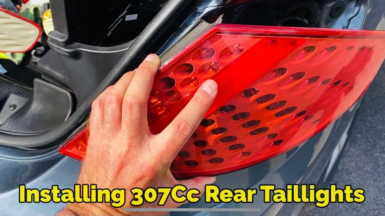 Installing Peugeot 307cc Rear Taillights DIY.(Easy). 🙂