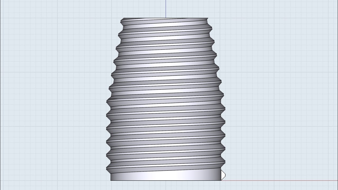 Tapered Thread Experiment in [ Shapr3D ]