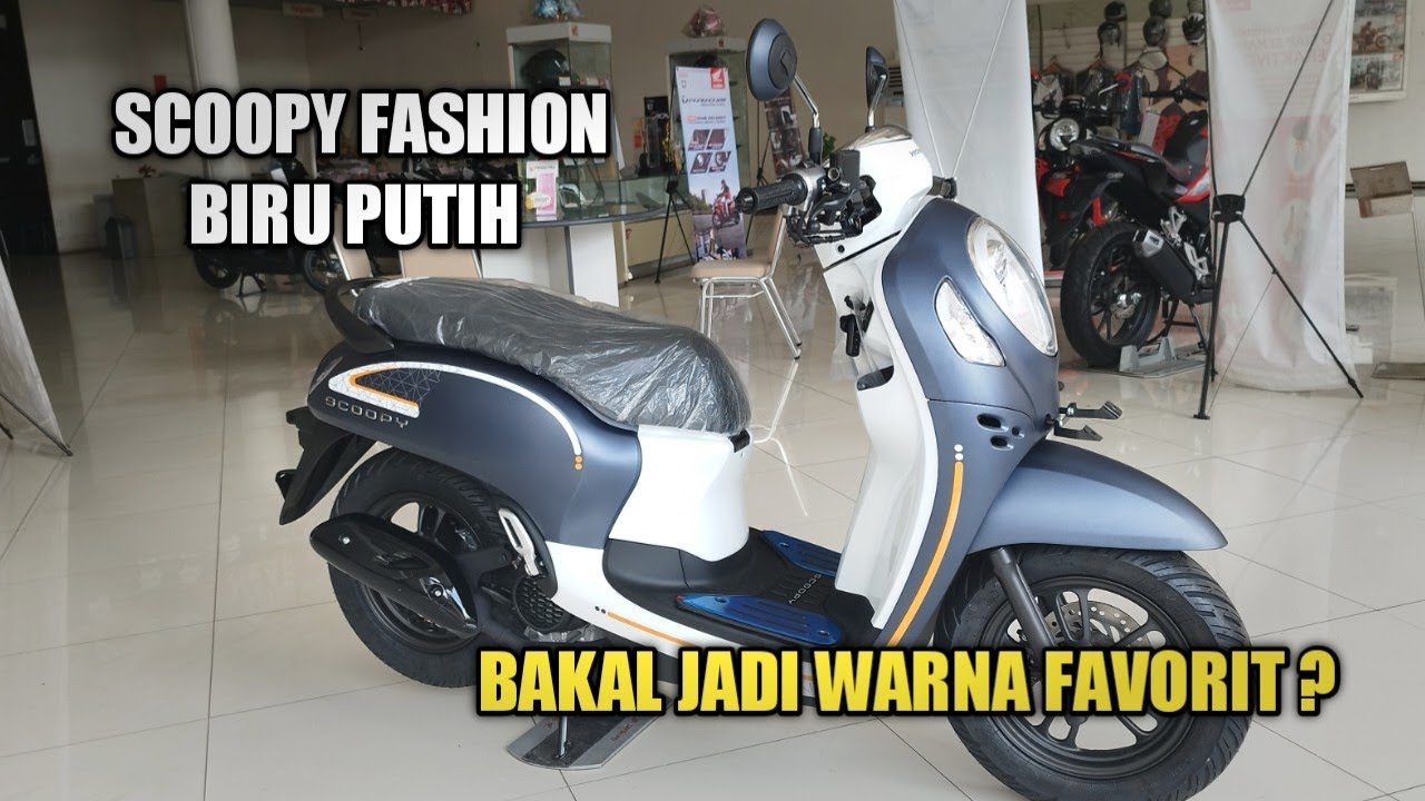 Scoopy 2023 Terbaru Fashion Biru Putih yang Fashionable ❗