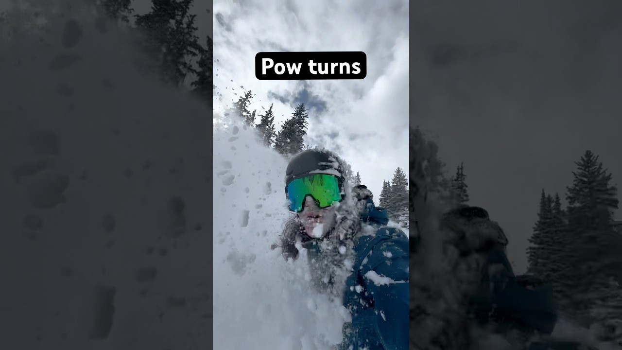 #pov pow turns #howtosnowboard #snowboarding #snowboardtricks